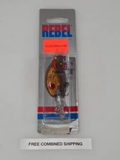 Vintage Rebel Double Deep Wee R 2" Crankbait G Finish Brown Black Specks DD93G57