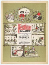 RARE - MAX und MORITZ! - 1882 or 83 - pre-dates US cartoon strips! Wilhelm Busch