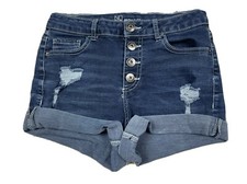 No Boundaries Jean Shorts Juniors sz 9 Distressed Cuffed 27" Waist