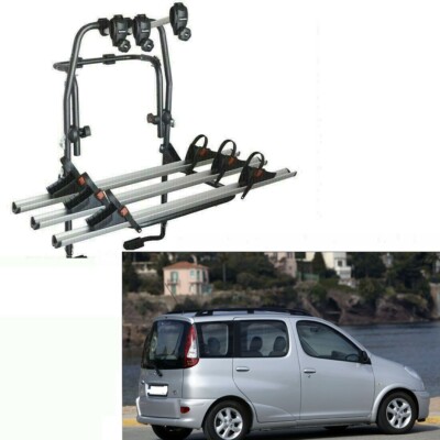 FAHRRADTRÄGER HINTEN STAND UP 3 SCHIENEN FÜR TOYOTA YARIS VERSO BJ 2004 3 FAHRRÄDER
