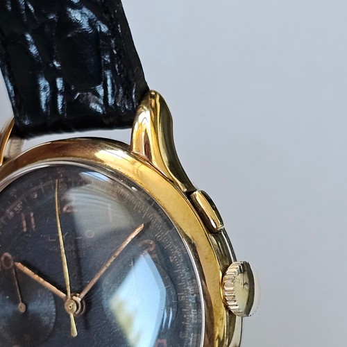 LYLO-CHRONOGRAPHE SUISSE-ANNI 50-VENUS 188-OVERSIZE (37 MM)-ANSE SAGOMATE-RARO - Imagen 9 de 24