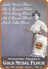 METAL SIGN - 1910 Gold Medal Flour - Vintage Look Reproduction