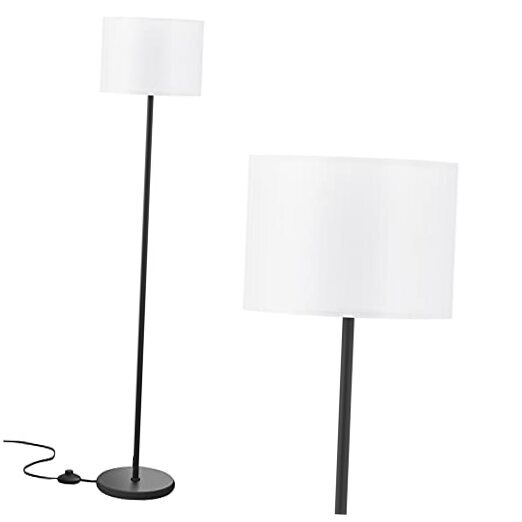 Modern Floor Lamp Simple Design with White Shade, Foot Pedal 60 inches A：white