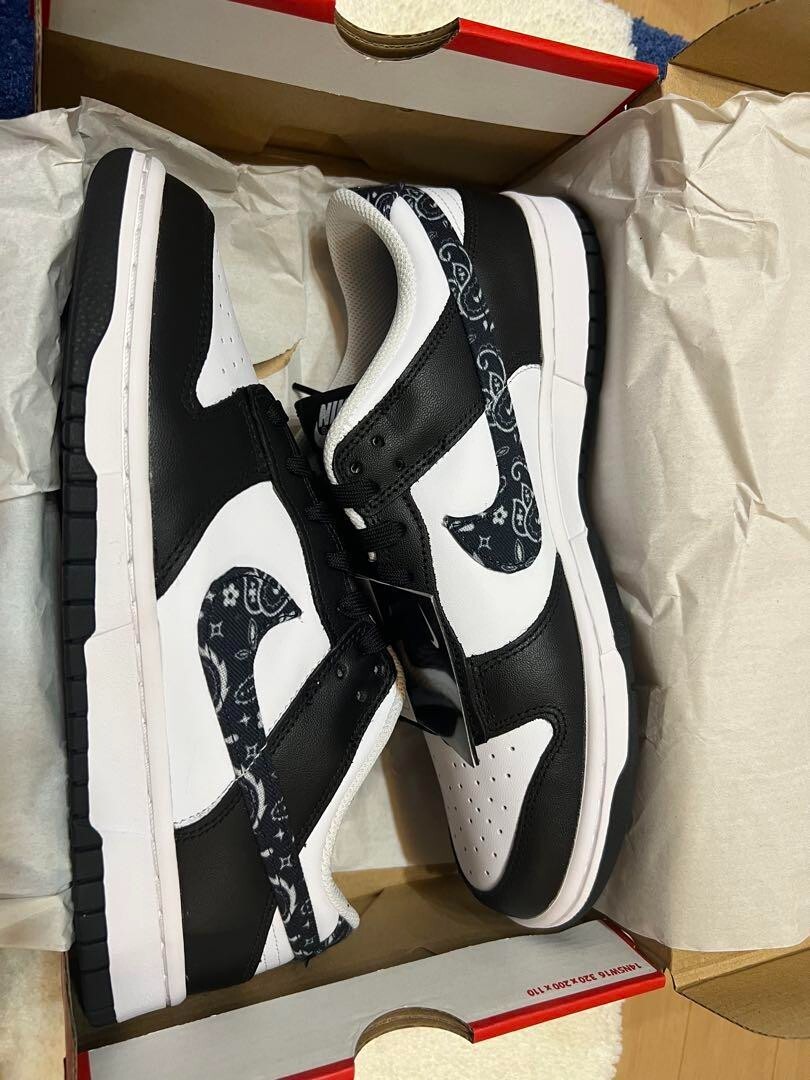 靴 Nike Women's Dunk Low ESS Black Paisley Nike Dunk Low ESS 