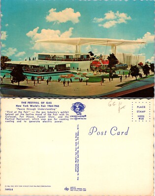New York Worlds Fair Festival Of Gas Pavilion Exhibit Postcard
