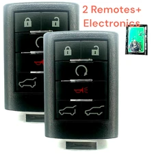 2 For 2007 2008 2009 2010 2011 2012 2013 2014 Cadillac Escalade Remote Key Fob