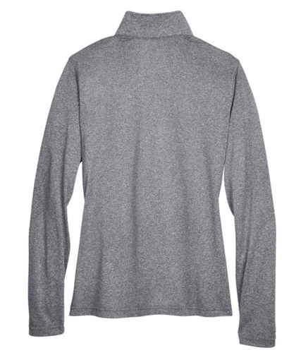 UltraClub - 8618W Ladies' Cool & Dry Heathered Performance Quarter-Zip Pullover - Picture 7 of 20