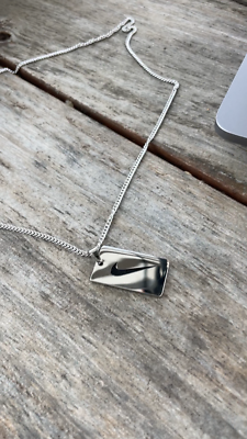 NEW Nike SILVER NECKLACE Stainless Steel 20