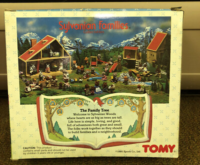 VTG TOMY Sylvanian Babblebrook Family Rabbit Family Rare Retired