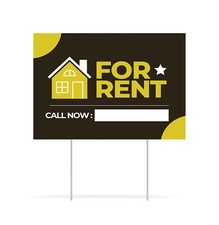 Yard Signs-"For Rent" Yard Signs-FREE STAKES- 12"x18"- 18"x24" - 24"x36"