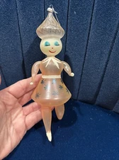 Vintage De Carlini Blown Glass Lady Ballerina Christmas Ornament Italy