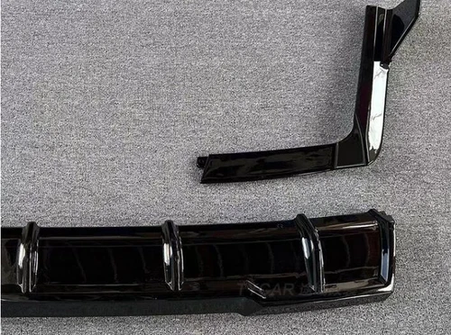 For Audi Q7 S-Line 2016-2019 Rear Bumper Lower Lip Diffuser Spoiler Gloss Black - Foto 6 di 6