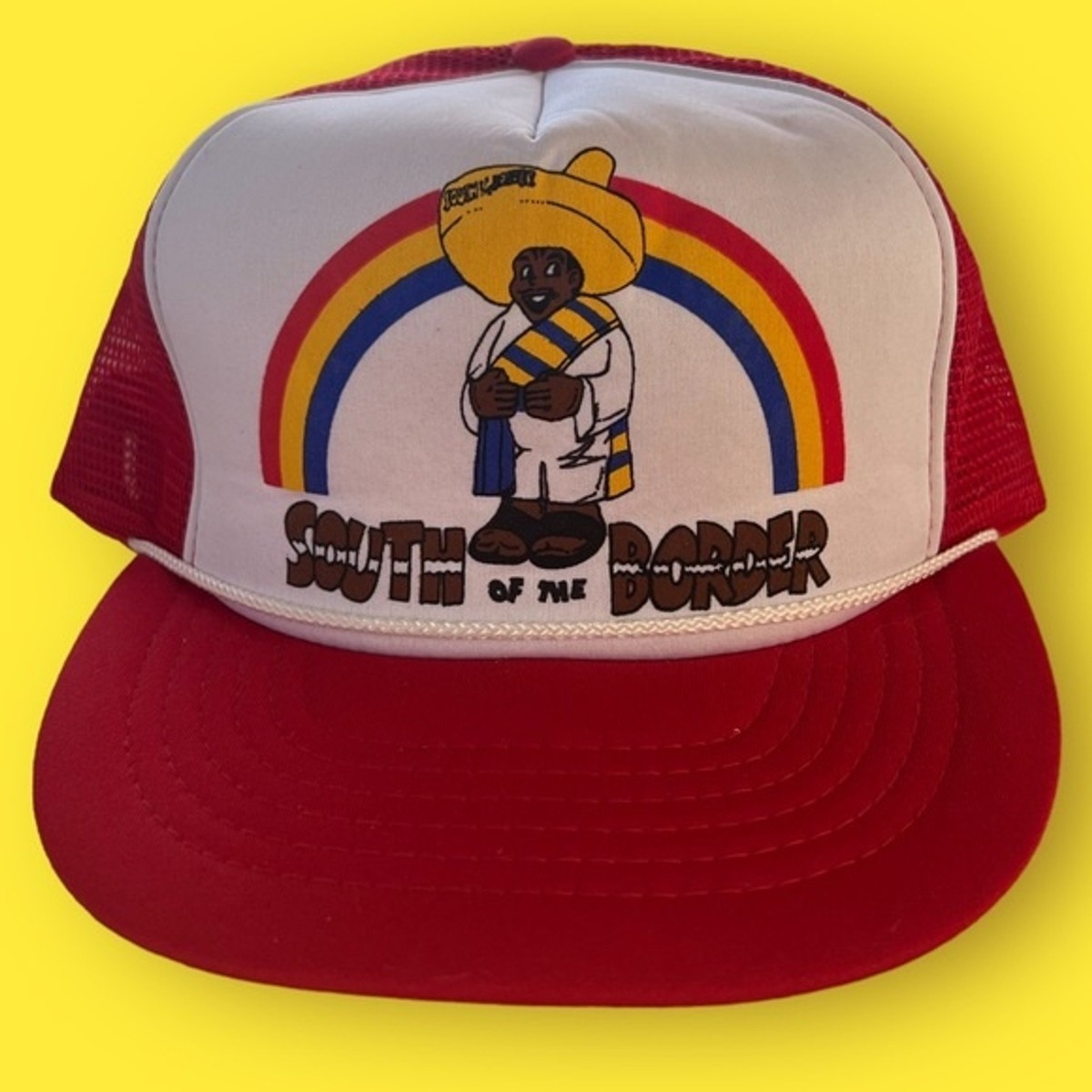 Vintage 1980s South Of The Border Pedro Rainbow Cartoon SnapBack