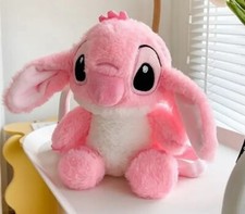Nuevo-ANGEL Lilo&Stitch 10 pulgadas/30 cm Mochila de felpa-Bolsillo con cremallera/Envío gratuito a EE. UU.