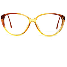 Christian Dior Vintage Yellow Orange Eyeglasses Frames Womens 57-13 H5544