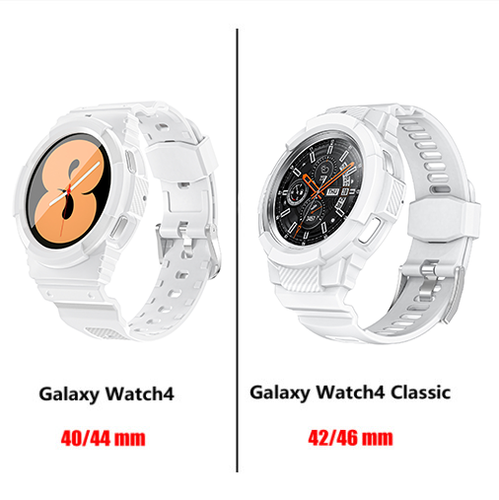 Per Samsung Galaxy Watch 4 40/44 mm classico 42/46 mm cinturino sportivo TPU con custodia - Foto 12 di 28