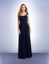 Bill Levkoff Bridesmaid Dress 1126 Prom Wedding Chiffon Long Gown Cap Sleeve NEW