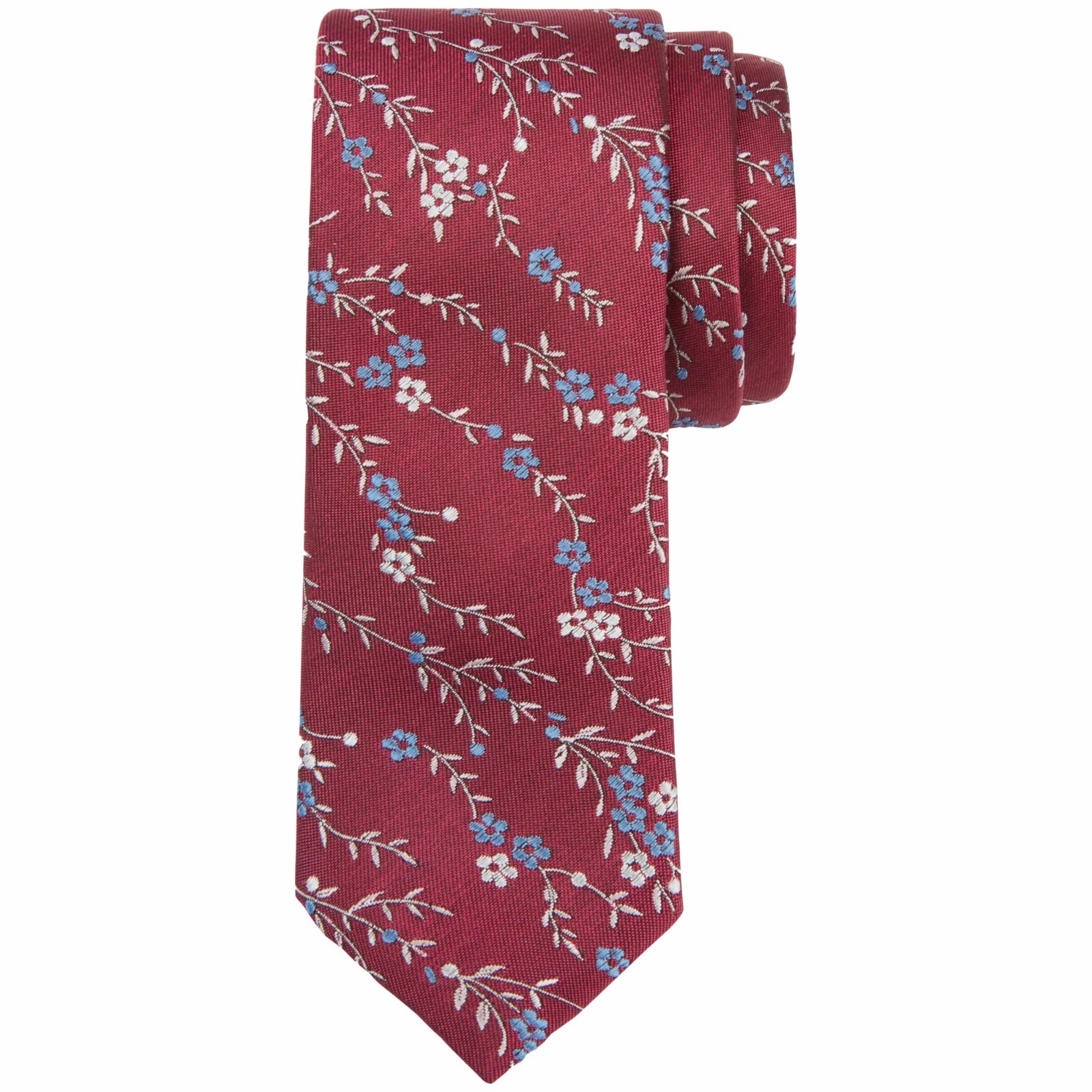 Ted Baker Men's Deep Pink Canary Floral Jacquard Silk Tie - BNWT - RRP £49
