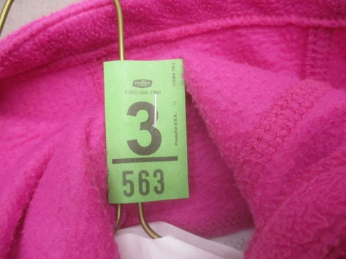 Columbia Size 2XS (4-5) Girls Pink Zip Up Hood Pocket Fleece Athletic Jacket 563 - Picture 7 of 7