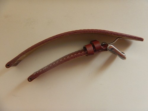 20 MM Resistant strap Leather Calf Real Grained Brown Stitched Top Quality Price - Picture 6 of 19