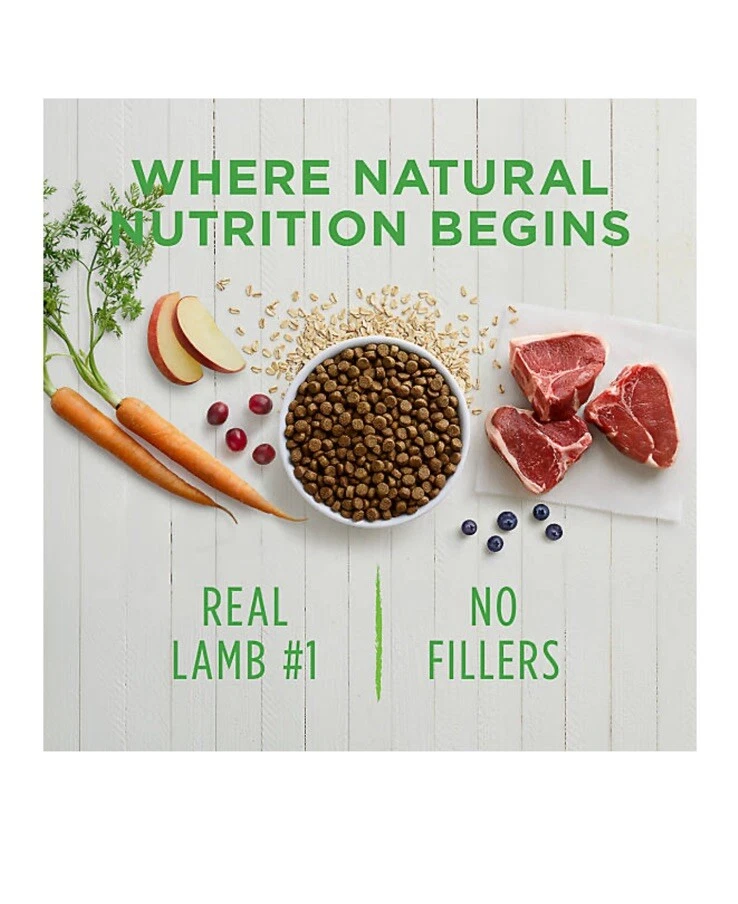 Receta natural de cordero y avena Instinct comida seca para perros bolsa de 24 lb Foto 3 de 4