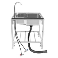 Commercial Utility Prep Sink Stainless Steel Kitchen Sink 1 Compartment