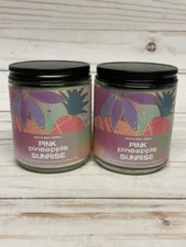 x2 Bath & Body Works Pink Pineapple Sunrise Single Wick Candles