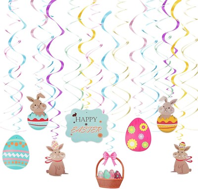 Ostern Hängewirbel Dekorationen Frohe Ostern Banner Deckenwirbel Dekoration