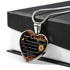 To My Daughter Necklace, Gift for Daughter from Mom, Christmas Gift for Girl