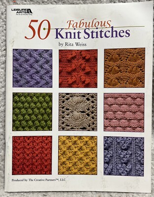Leisure Arts #4280 Booklet 50 Fabulous Knit Stitches by Rita Weiss