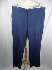 Neil Martin BLUE Flat Front Dress Casual Men Pants Size 40 x 32 Made in USA