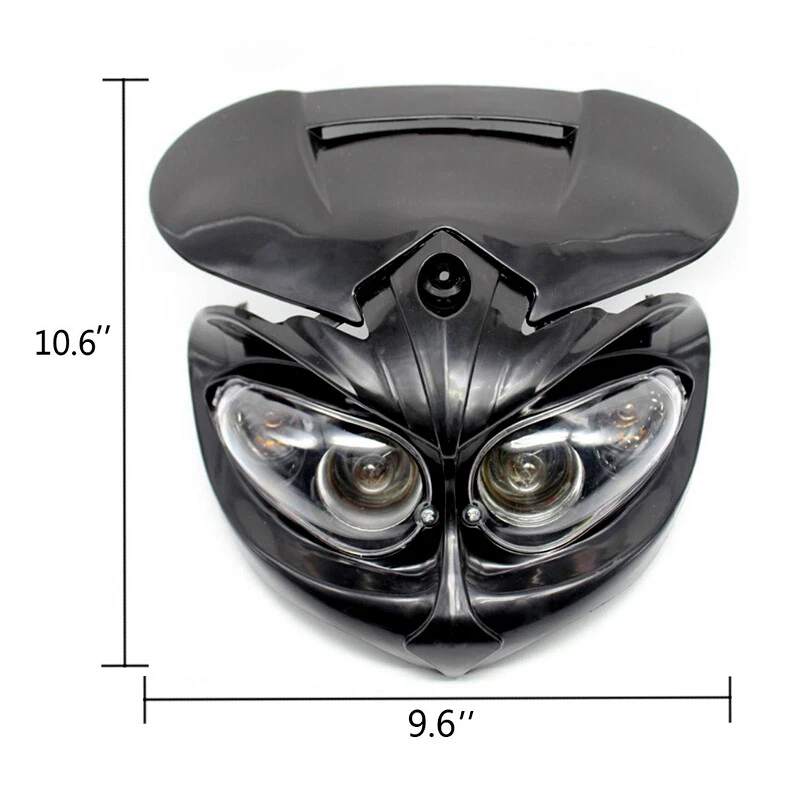 6000K Universal Motocicleta Motocross Faro Carenado Luz Doble Street Fighter Foto 3 de 4