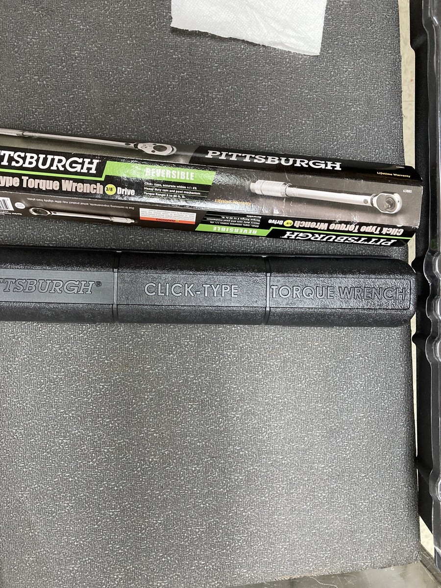 3/8 Inch Drive Pittsburgh Pro Click Type Reversible Torque Wrench