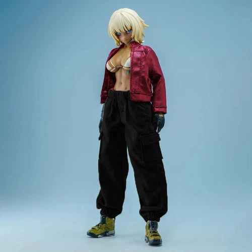 Chaqueta de cuero para mujer escala 1/12 abrigo ropa para cuerpo de figura Romankey SHF de 6"" - Imagen 4 de 14
