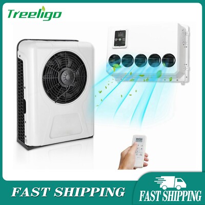 12V Split 12000 BTU Truck Cab Air Conditioner AC Fits Semi Trucks RV Caravan Bus