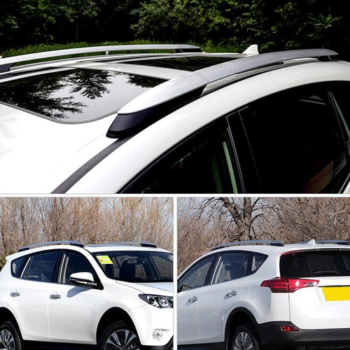 Silver Car Roof Rack Cover Rail End Shell Replace For Toyota RAV4 XA40 ...