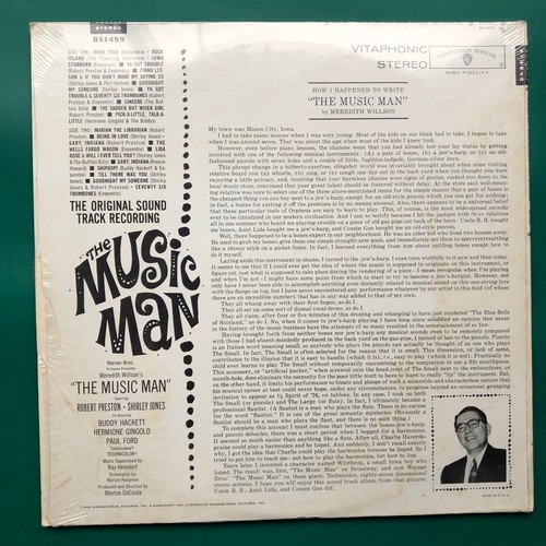 Meredith Willson THE MUSIC MAN Film Soundtrack LP Shirley Jones 1962 USA SEALED - Picture 2 of 19