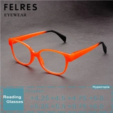 Square Reading Glasses Men Women Highly Strength Reader +4.25 +4.5 +4.75 To +6.0
