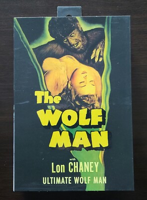 NECA ''The Wolf Man'' Ultimate Wolf Man 7 inch Action Figure Mint(Black/White)