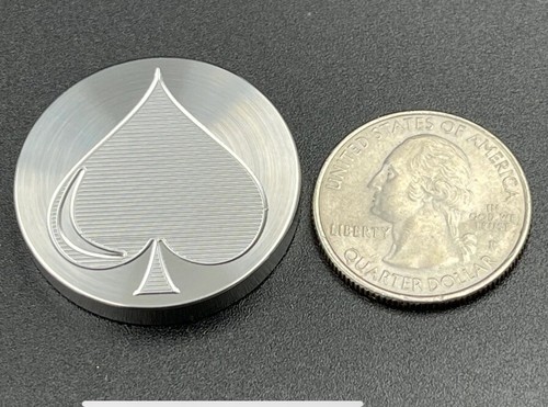 Golf Ball Marker - Spade - Stainless Steel - Picture 2 of 2