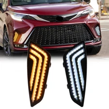 For 2021-2024 Toyota Sienna XSE LED Turn Signal DRL Driving Lamps Fog Light Pair