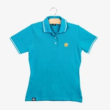 Milk Mocha Bear: Mocha Polo Shirt - Aquamarine / Women / M