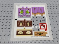 New LEGO Sticker Sheet Only 75826 King Pig's Castle Angry Birds