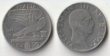 1941 Italy 50 centesimi coin #2