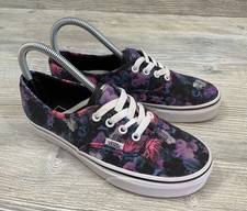 Vans Off The Wall Warped Purple Black Floral 500714 Women  s Size 7 Sneakers Shoe