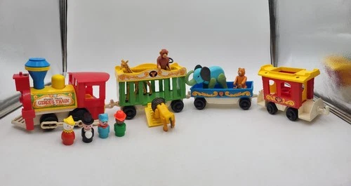 Vtg Fisher Price Little People Play Family Circus Train 991 Complete