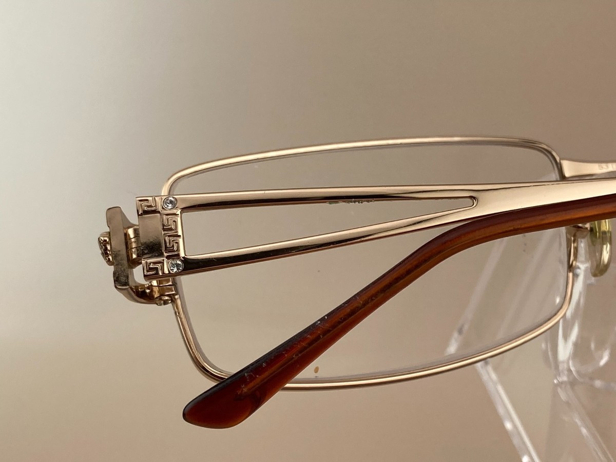 Versace Eyeglasses Frame 1092-B 1002 Gold 53-16 130 Italy 