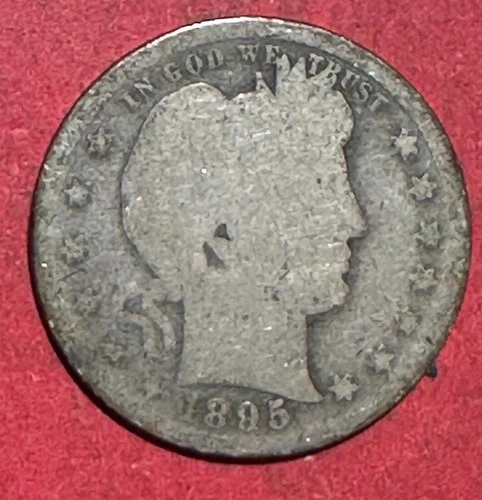 1895S US Barber SILVER Quarter "San Francisco" Mint! Old US Coin!