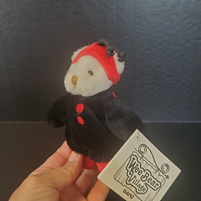 GANZ Wee-Bear Village Lucky Lady Bug 5'' Vintage Mini Plush Teddy NWT