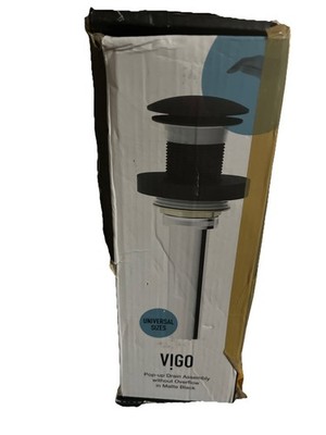 Vigo VG07000MB Vessel Bathroom Sink Pop-Up Drain - Matte Black